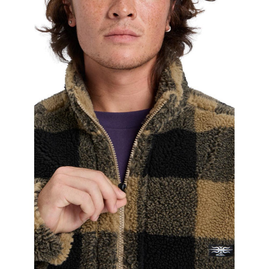 Quiksilver Ανδρική fleece μπλούζα Mercury Woodlands Sherpa - Half Zip Sherpa Check Jacket